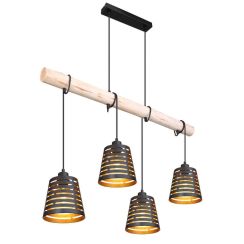 Globo Lighting Ablona lámpara colgante 4x60 W negro 15451-4H