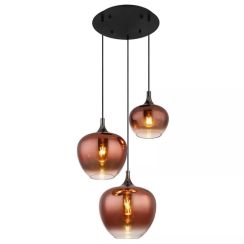 Globo Lighting Maxy lámpara colgante 3x40 W negro 15548-3HG