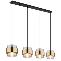 Globo Lighting Milley lámpara colgante 4x60 W negro-oro 15560-4H