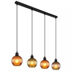 Globo Lighting Zumba lámpara colgante 4x25 W negro-multicolor 15638-4