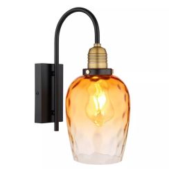 Globo Lighting Salvy lámpara de pared 1x60 W negro-ámbar 15786W