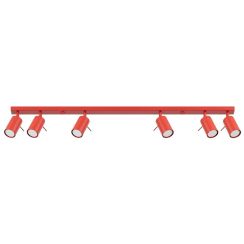 Sollux Lighting Ring lámpara de techo 6x10 W rojo SL.2194
