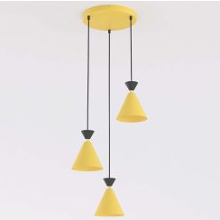 Emibig Klever lámpara colgante 3x10 W negro-naranja 1742/3PREM