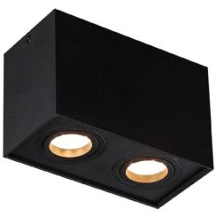 MaxLight Basic Square lámpara de techo 2x50 W negro C0089