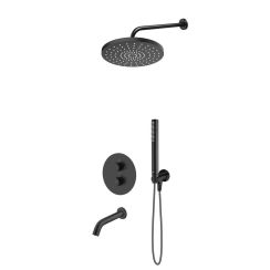 Conjunto grifo de bañera y ducha Oltens Katla 34600300, ducha con efecto lluvia Oltens Pluva 37010300, 39100300, 39400300, 39304300, 37102300, 37200300