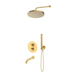 Conjunto grifo de bañera y ducha Oltens Katla 34600810, ducha con efecto lluvia Oltens Pluva 37010810, 39100810, 39402810, 39305810, 37106810, 37203800