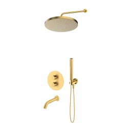 Conjunto grifo de bañera y ducha Oltens Katla 34600810, ducha con efecto lluvia Oltens Alvo 37011610, 39100810, 39402810, 39305810, 37106810, 37203800