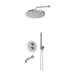 Conjunto grifo de bañera y ducha Oltens Katla 34600910, ducha con efecto lluvia Oltens Alvo 37011910, 39100910, 39402910, 39304910, 37102910, 37200910
