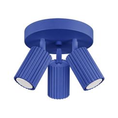 Sollux Lighting Karbon lámpara de techo 3x10 W azul SL.2323