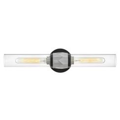 Elstead Lighting Ellison lámpara de pared 2x40 W negro-transparente-níquel HK-ELLISON2-BK-BN