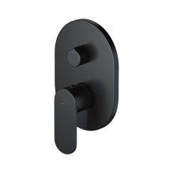 Cersanit Luna grifo de bañera y ducha empotrado negro S1057-020