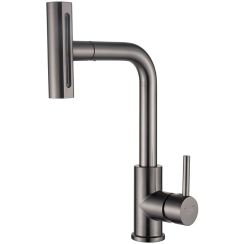 Laveo Rotaro grifo de cocina de pie grafito/gris BLR_969D