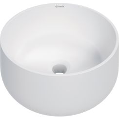 Deante Arnika lavabo 35.3x35.3 cm circular sobre encimera blanco mate CGN_AU33