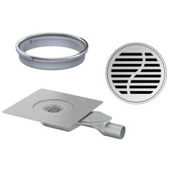 Conjunto rejilla para desagüe de ducha ACO 5141.25.28, elemento de conexión ACO 620476, 2245.25.00