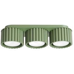 Sollux Lighting Aura lámpara de techo 3x10 W verde SL.2639