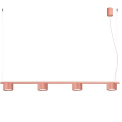 Sollux Lighting Aura lámpara colgante 4x10 W rosa SL.2704