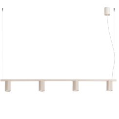 Sollux Lighting Karbon lámpara colgante 4x10 W beige SL.2713