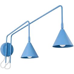Sollux Lighting Nox lámpara de pared 2x10 W azul SL.2520