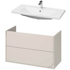 Conjunto armario Cersanit Crea II S1058–027, lavabo Cersanit Como K32-016-EX1