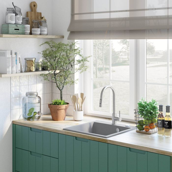 Cocina minimalista en armon&iacute;a con la naturaleza